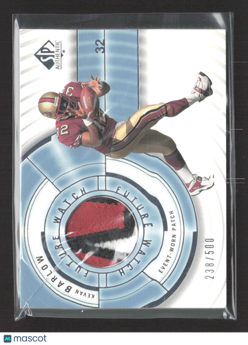 2001 Upper Deck SP Authentic Future Watch Kevan Barlow #106 238/500 Event-Worn Patch
