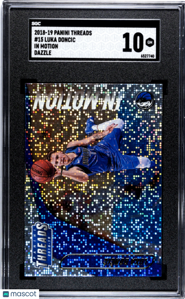 2018 Panini Threads Luka Doncic #15 Motion Dazzle SGC 10