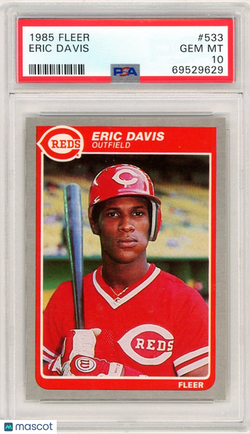 1985 Fleer Eric Davis #533 PSA 10