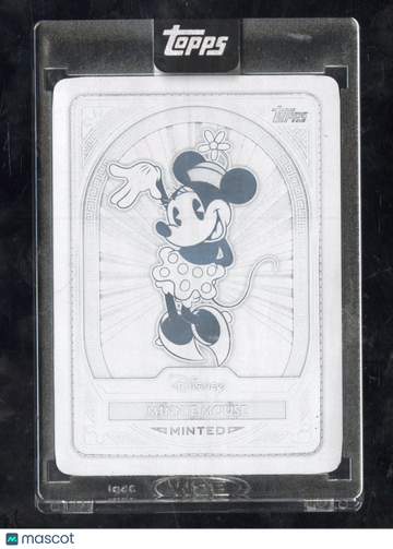 2025 Topps Disney Mint Minnie Mouse Platinum Tier Black Printing Plate 1/1 #108