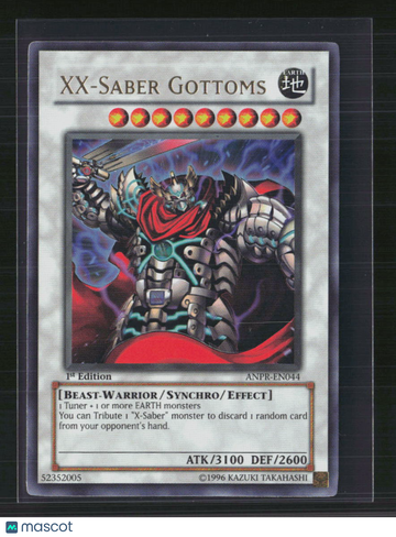 Ancient Prophecy XX-Saber Gottoms Ultra Rare Effect Synchro 1st Edition