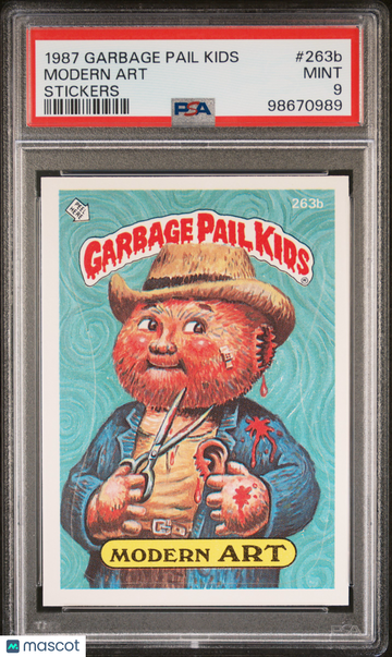 1987 Garbage Pail Kids Stickers Modern Art #263b PSA 9