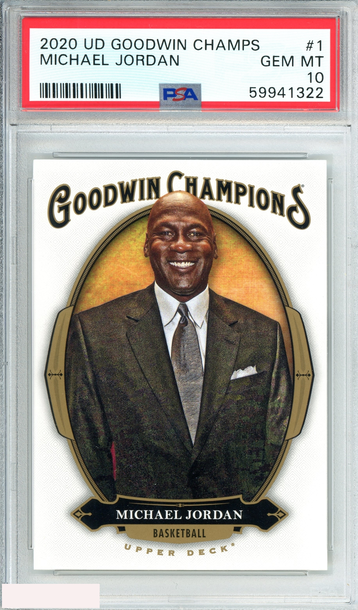 2020 UPPER DECK GOODWIN CHAMPIONS MICHAEL JORDAN #1 CHICAGO BULLS  PSA 10 GEM MT
