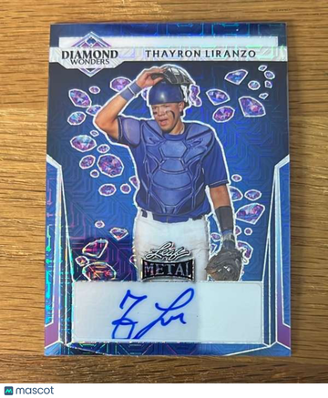 2023 Leaf Metal - Diamond Wonders Autographs Blue Mojo Thayron Liranzo #DW-TL1