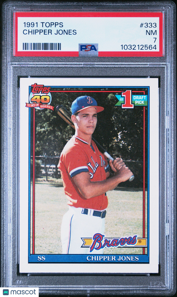 1991 Topps Chipper Jones #333 PSA 7