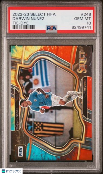 2022 Panini Select FIFA Darwin Nunez #248 Tie Dye PSA 10