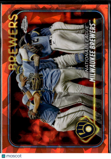 Milwaukee Brewers 2024 Topps Chrome Sapphire Orange Milwaukee Brewers