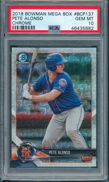 Pete Alonso - 2018 Bowman Chrome Mega Box PSA 10
