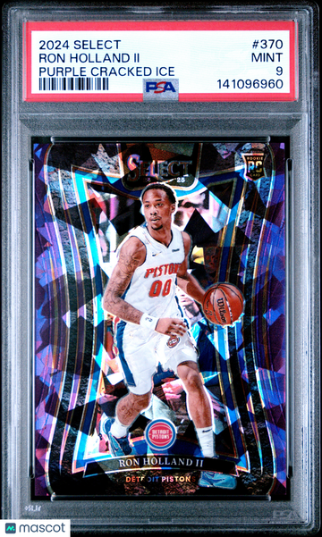 2024 Panini Select Ron Holland II #370 Purple Cracked Ice PSA 9