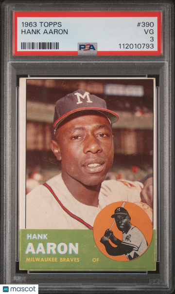 1963 Topps Hank Aaron #390 PSA 3