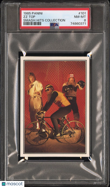 1985 PANINI SMASH HITS COLLECTION ZZ TOP #101 SMASH HITS COLLECTION PSA 8