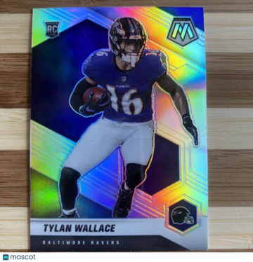🔥2021 Panini Mosaic - Silver Prizm Variation #326-V - Tylan Wallace RC - Ravens