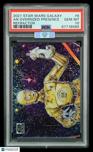 2021 Topps Chrome Star Wars Galaxy An Oversized Presence #6 Refractor MBA 10
