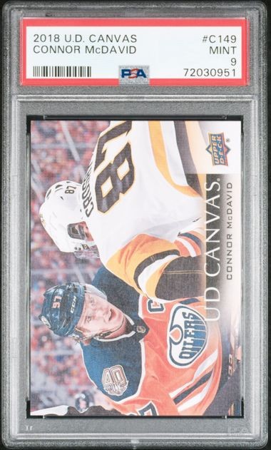 2018-19 Upper Deck Canvas #C149 Connor McDavid PSA 9