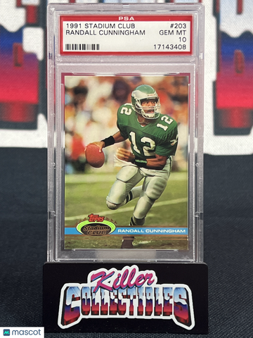 1991 Stadium Club Randall Cunningham #203 PSA 10
