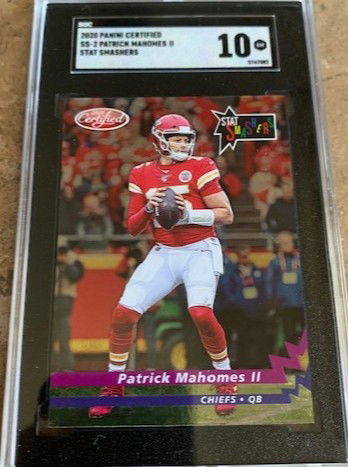 2020 Panini Certified Stat Smashers - Patrick Mahomes II - SGC 10 GEM MINT GM