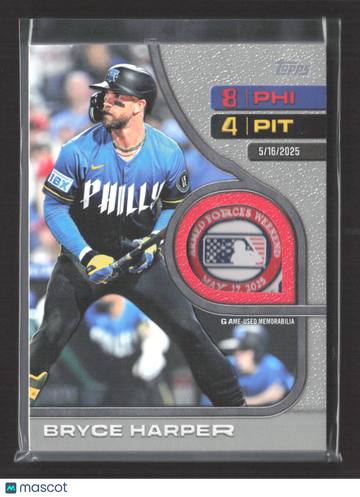 2026 Topps Around the Bases Bryce Harper #RTB-BHA Game-Used Base Game-Used Memorabilia