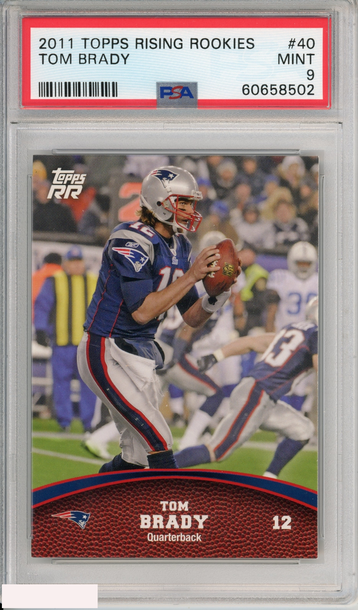 2011 TOPPS RISING ROOKIES TOM BRADY #40 NEW ENGLAND PATRIOTS PSA 9 MINT