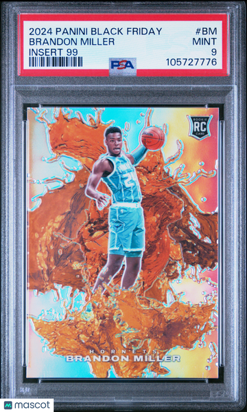 2024 Panini Black Friday Insert 99 Brandon Miller #BM /99 PSA 9
