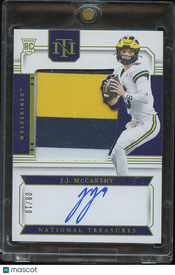 2024 J.J. McCarthy Patch Rookie Panini Authentic