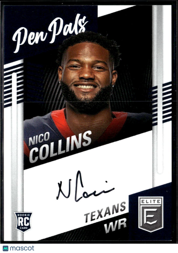 2021 Panini Donruss Elite Pen Pals Nico Collins #PP-NIC RC