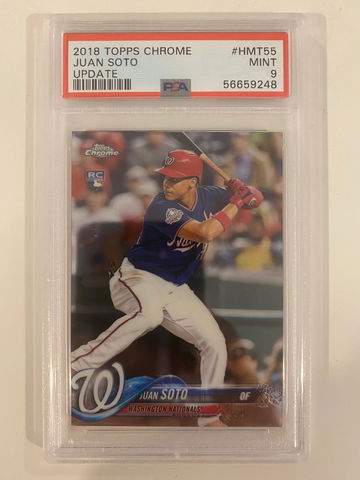 2018 Topps Chrome Update Juan Soto HMT55 PSA9