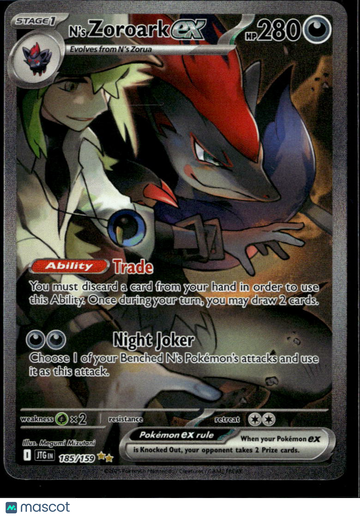 2025 Journey Together N'S Zoroark EX Holo Secret Rare SAR #185/159