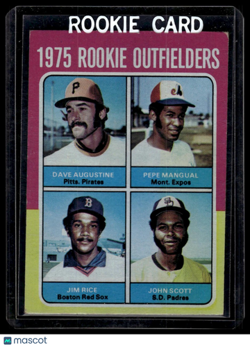 1975 Topps 1975 Rookie Outfielders (Dave Augustine /Jim Rice #616 RC