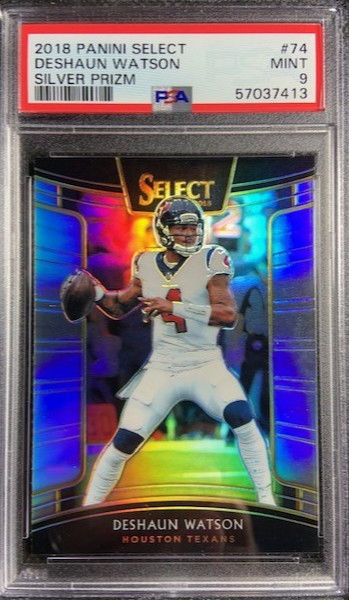2018 Panini Select Silver Prizm #74 Deshaun Watson PSA 9 Mint Houston Texans