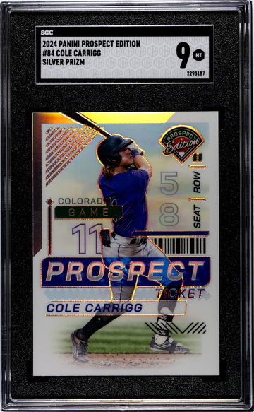 2024 Panini Prospect Silver Prizm Cole Carrigg #84 SGC 9