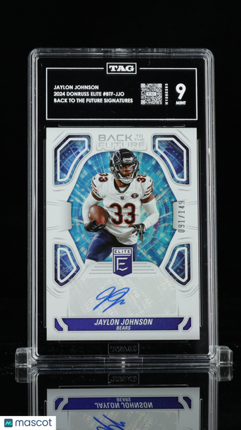2024 Donruss Elite Back to the Future Signatures Jaylon Johnson #BTF-JJO /149 TAG 9