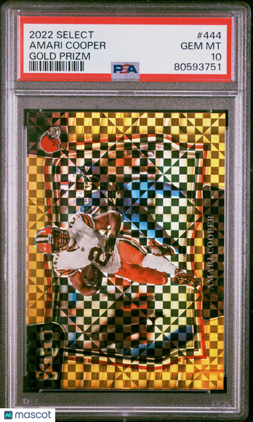 2022 Panini Select Amari Cooper #444 Gold Prizm PSA 10