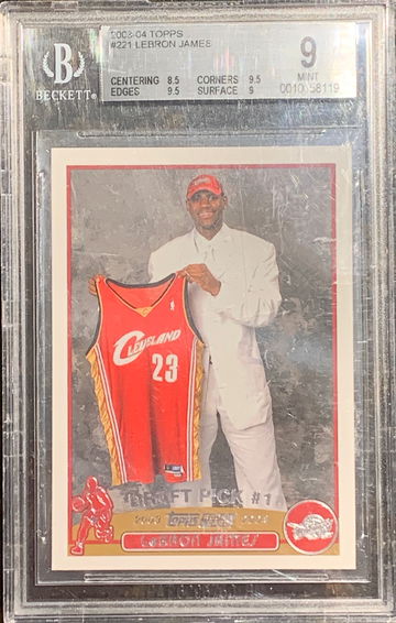 2003 Topps #221 Lebron James Rookie BGS9