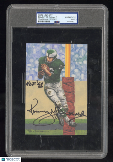 2001 1998 Goal Line Art Auto Tommy Mcdonald /5000 PSA Authentic Auto A