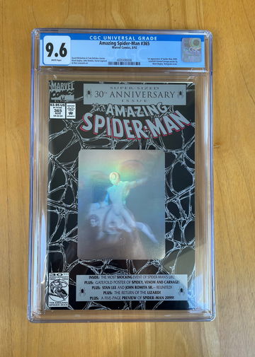 Amazing Spider-Man #365 CGC 9.6 White Pages.  1st Spider-Man 2099