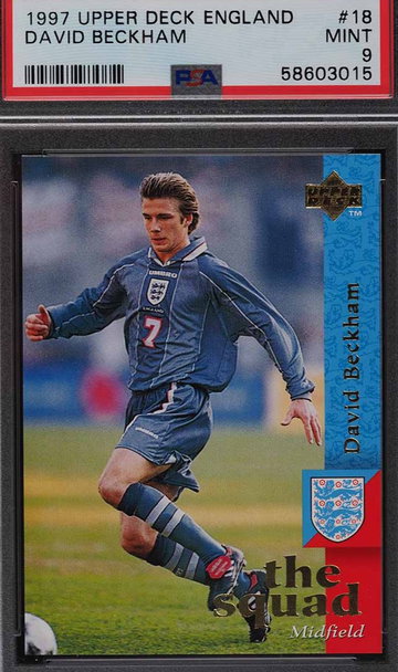 David Beckham 1997 Upper Deck Rookie PSA 9
