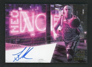 2022 Panini Noir NEO-MBI Mike Bibby Neon Noir /125 Sacramento Kings Auto
