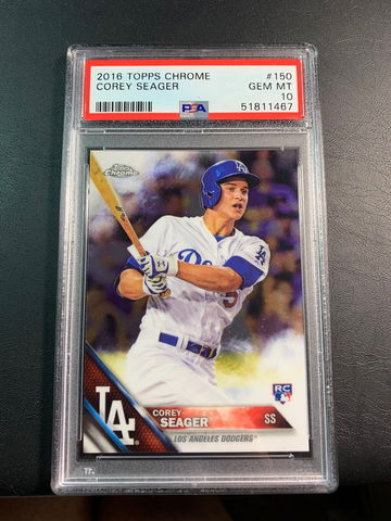 Corey Seager 2016 Topps Chrome Rookie PSA 10