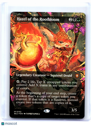 Bloomburrow Commander Hazel of the Rootbloom (Borderless) Raised Foil Mythic #0102