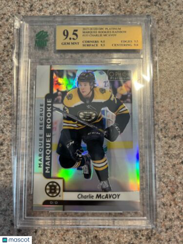2017-18 O-Pee-Chee Platinum Charlie McAvoy Rookie MNT 9.5