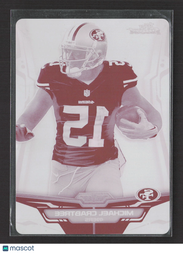 2014 Topps Finest Football Michael Crabtree #96 Magenta Printing Plate Printing Plate