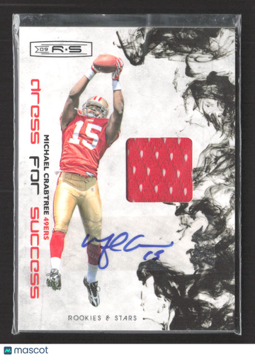 2009 Panini Donruss Rookies & Stars Dress for Success Michael Crabtree #6 Jersey Patch