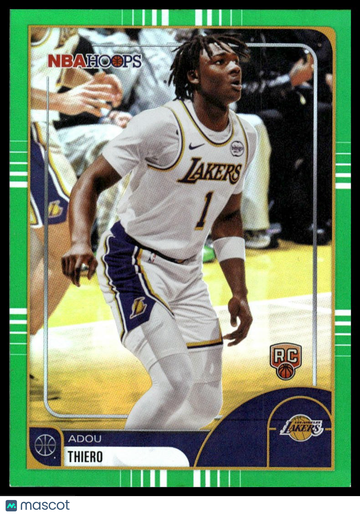 2025-26 Hoops Adou Thiero #182 Green Hoops RC