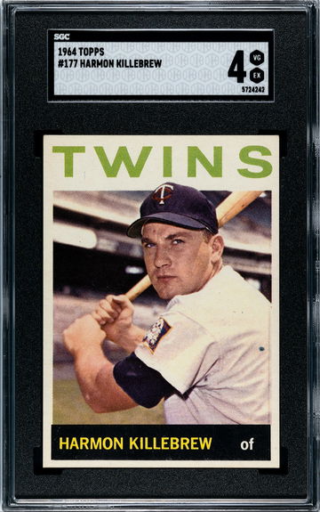 1964 Topps #177 Harmon Killebrew SGC 4 VG EX HOF Twins