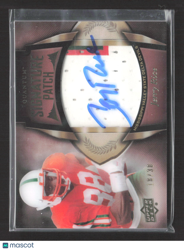 2013 Upper Deck Quantum Football Jerry Rice #120 /30 Signature Patch Player-Worn Football Memorabilia