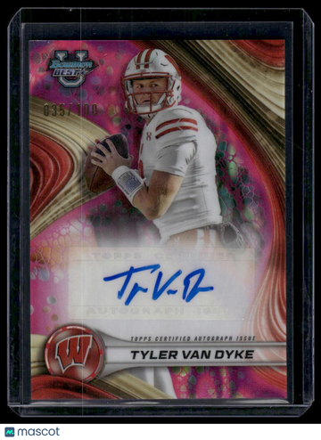 2024 Bowman University Best Tyler Van Dyke #BOA-TV Best of 2024 Autographs Pink Lava Refractor SN,AU
