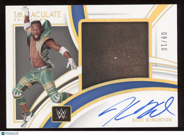 2022 Panini Immaculate Collection WWE Kofi Kingston #PM-KKG /10 Superstar-worn/used material Memorabilia