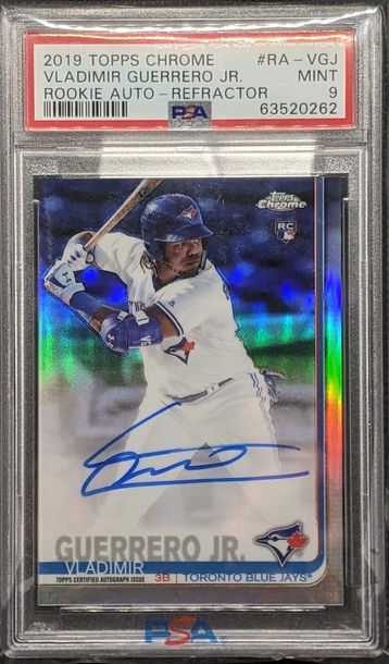 2019 Topps Chrome Vladimir Guerrero Jr Rookie Auto Refractor /499 PSA 9