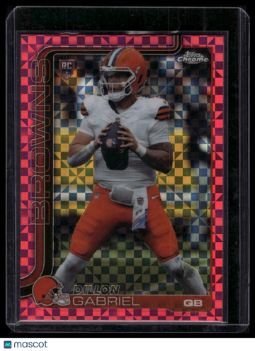 2025 Topps Chrome Dillon Gabriel #317 Hot Pink X-Fractor RC