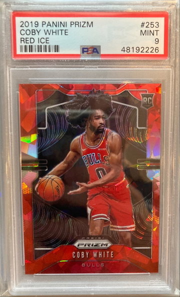Coby White 2019 Panini Prizm Red Ice PSA 9 #253